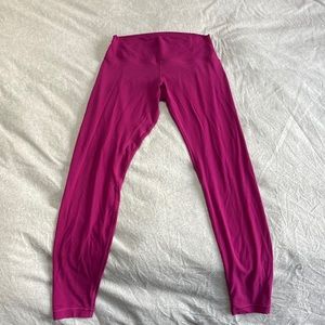 Lululemon 28” align pants - fuchsia